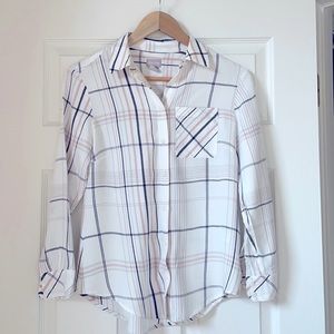 Chico’s Plaid button up shirt